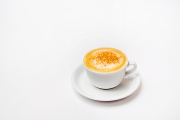 cappucino on the white