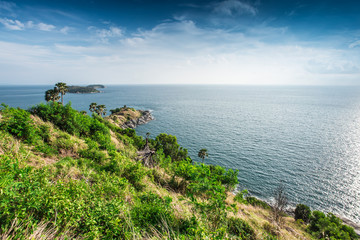 Phromthep cape viewpoint and nice sky in Phuket,Thailand