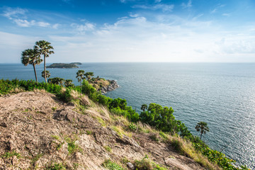 Phromthep cape viewpoint and nice sky in Phuket,Thailand