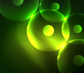 Blurred glowing circles, digital abstract background