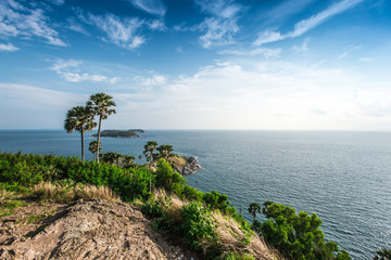 Phromthep cape viewpoint and nice sky in Phuket,Thailand