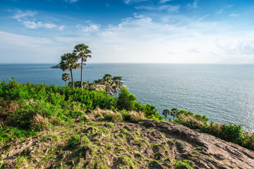 Phromthep cape viewpoint and nice sky in Phuket,Thailand