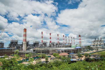 Obraz premium Mae Moh coal power plant.