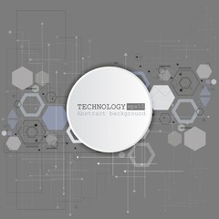 Obraz premium Abstract technological background with various technological elements. Structure pattern technology backdrop. Vector