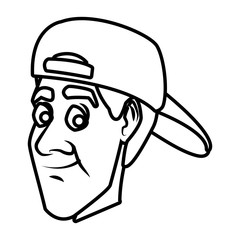 Man with hat icon vector illustration graphic design