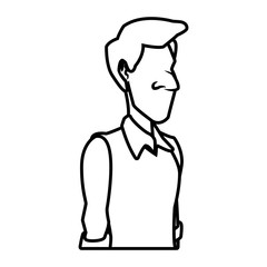 Adult man cartoon icon vector illustration graphic design