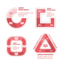 Circle and square charts for infographics