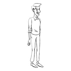 Adult man cartoon icon vector illustration graphic design