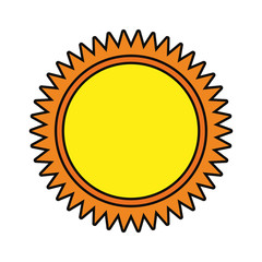 colored sun  over white background  vector illustration 