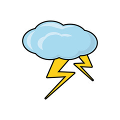 colored   storm weather over  white background  vector illustration