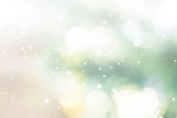 Shiny abstract bokeh background with snow