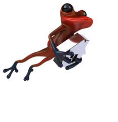 Fun frog- 3D Illustration