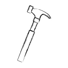 Hammer construction tool icon vector illustration graphic design
