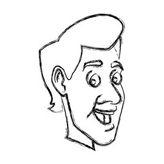 Adult man face cartoon icon vector illustration graphic design