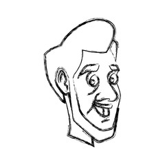Adult man face cartoon icon vector illustration graphic design