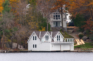 Boathouse in the fall