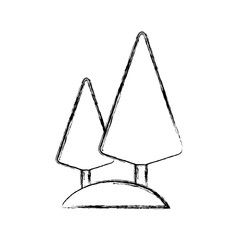 Tree pines symbol icon vector illustration graphic design