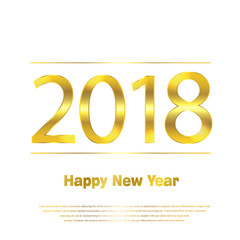 Happy New Year 2018. Vector background