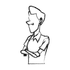 Adult man cartoon icon vector illustration graphic design