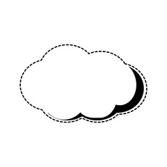 flat line monochromatic cloudy  weather  over white background  vector illustration