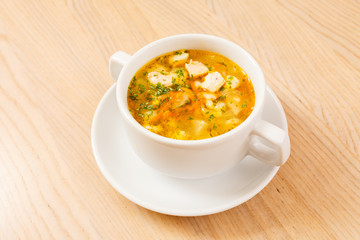 soup in the bowl