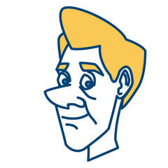 Adult man face cartoon icon vector illustration graphic design