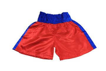 Products from Thailand, Thai boxing pants man isolated white, which thai text on pant is normally call Thai boxing or Mauy Thai and it is standard calling in world wide, 