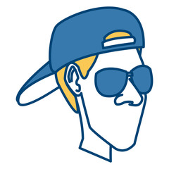 Man with hat icon vector illustration graphic design
