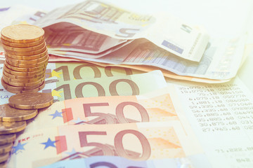 statement of account with the money EURO.