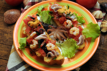 Bruschetta 브루스케타 starter dish Antipasto Cucina italiana Italian Брускетта بروسکتا cuisine sounding ブルスケッタ بروسكيتا 