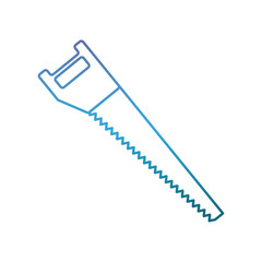 saw icon over white background vector illustration