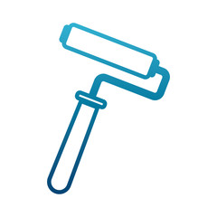 Rolling paint brush icon vector illustration graphic design
