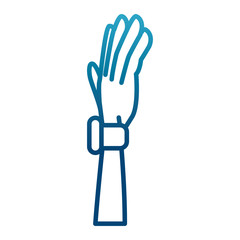 Hand with palm open icon vector illustration graphic design