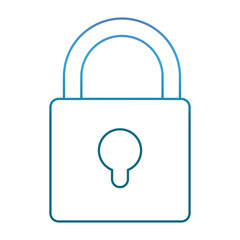 padlock icon over white background vector illustration