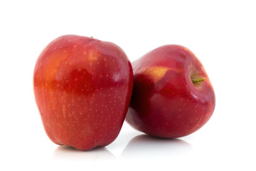 Red apple, isolated on white background .