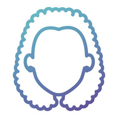 beautiful woman head avatar character