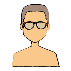 young man shirtless avatar character