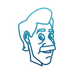 Adult man face cartoon icon vector illustration graphic design