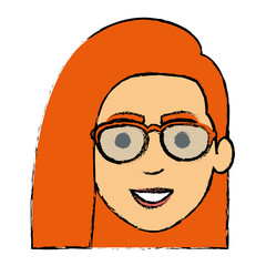 beautiful woman head avatar character