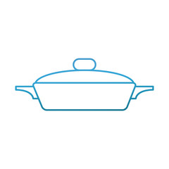 cooking pan icon over white background vector illustration
