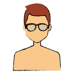 young man shirtless avatar character