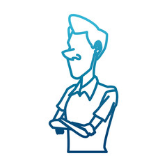 Adult man cartoon icon vector illustration graphic design