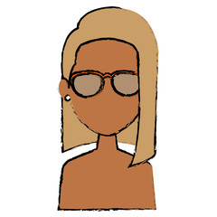 beautiful woman shirtless avatar character