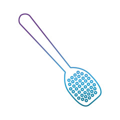 frying spatula icon over white background vector illustration