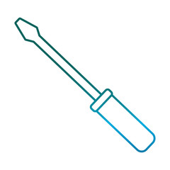 screwdriver icon over white background vector illustration