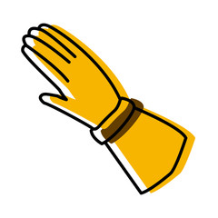 Worker glove isolated icon vector illustration graphic design