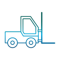 forklift truck icon over white background vector illustration