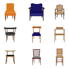 Set of chair icons