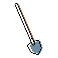 Shovel construction tool icon vector illustration graphic design