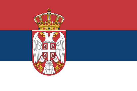 Naklejki Official vector flag of Serbia
